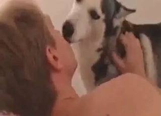 Dude licking husky's pussy and fucking it